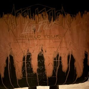 Affliction Graphic Tee in Black and Tan